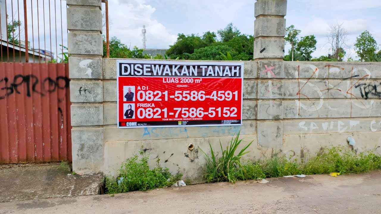Disewakan Tanah Siap Pakai di Sukabangun Palembang