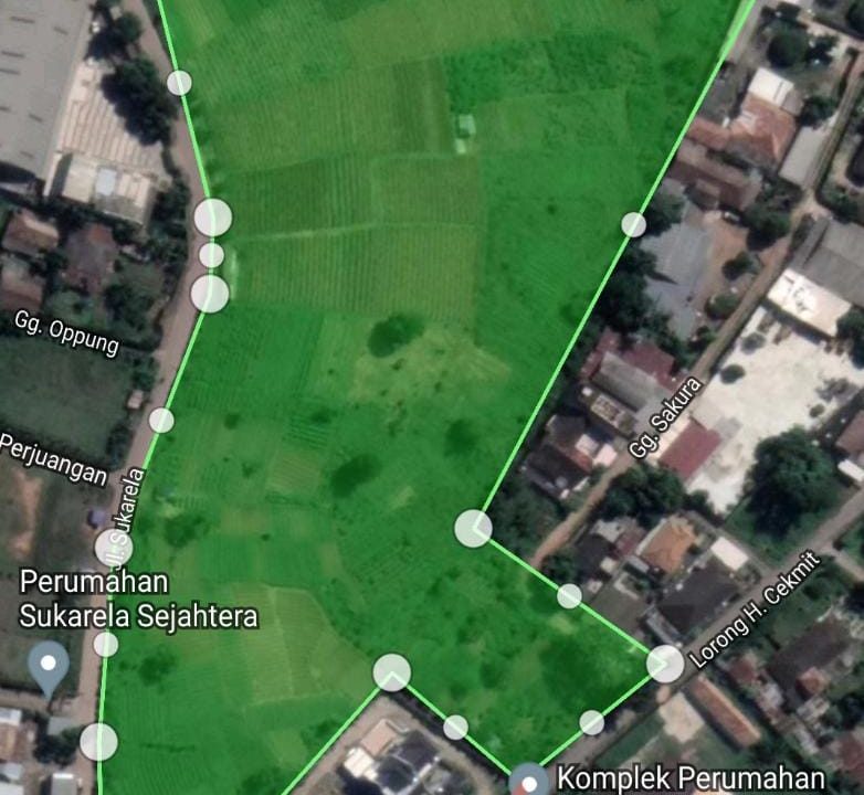Dijual tanah jalan sukarela Palembang