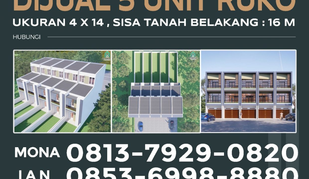 Dijual 5 unit Ruko Baru Jalan Soekarno Hatta (4)