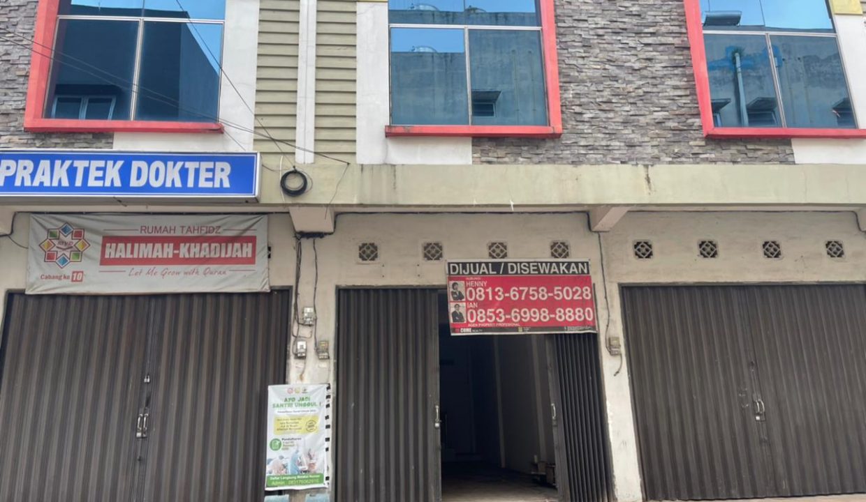 Disewakan Ruko 2 Lantai Lokasi di Lemabang Mas Jln Yos Sudarso Palembang (1,8)