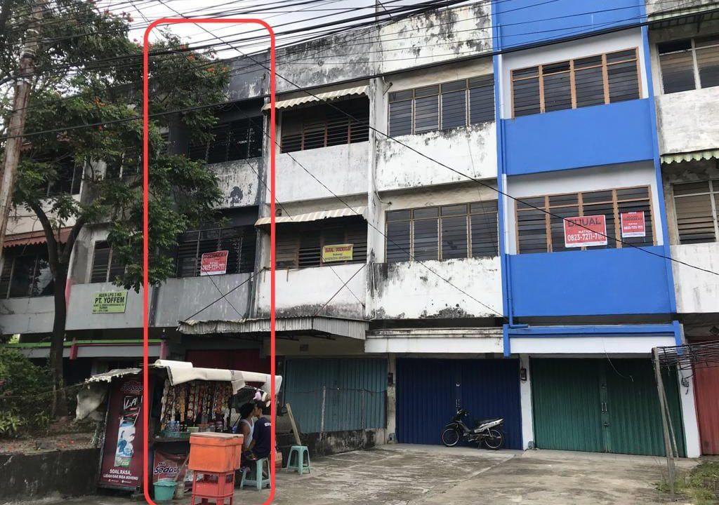 Disewakan Dijual Ruko 1 pintu 3 lantai plus dak jemur Siap Pakai Jln Perintis Kemerdekaan Palembang (1)