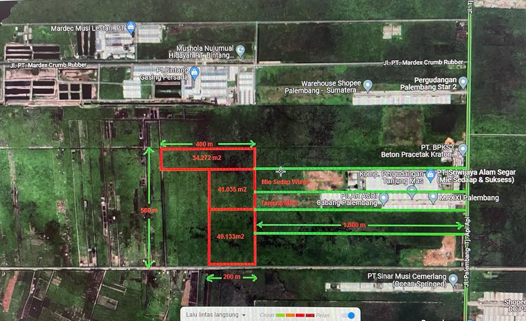 Dijual Tanah Luas 12.4 Ha di Jalan Tanjung Api Api Km 8.5 Gasing Talang Kelapa Banyuasin (3)