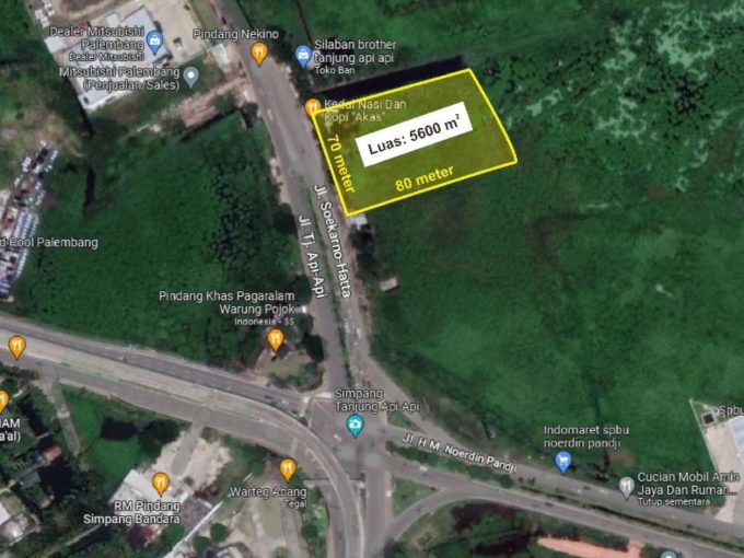 Dijual Tanah Keras Simpang Bandara SMB 2 Palembang
