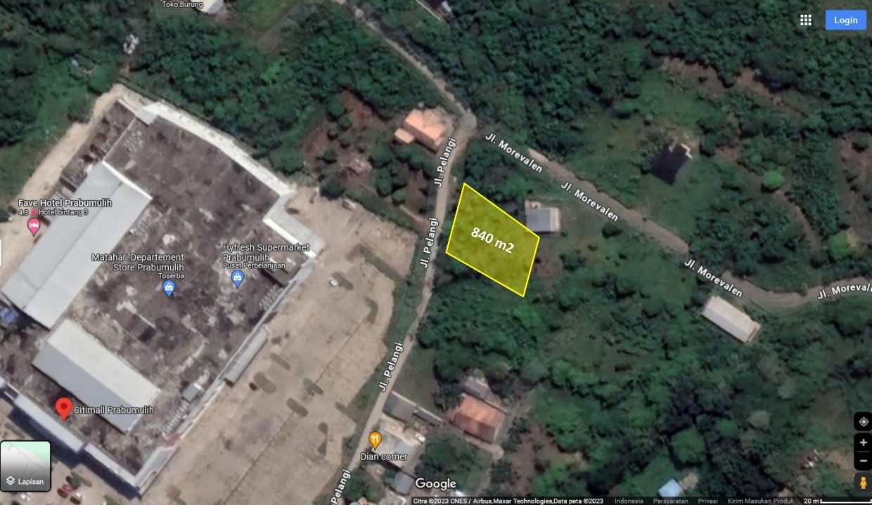 DIJUAL TANAH JALAN PELANGI BELAKANG CITIMALL PRABUMULIH (1)