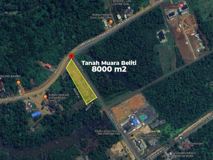 DIJUAL TANAH JALAN LINTAS SEKAYU – LUBUK LINGGAU MUARA BELITI MUSI RAWAS
