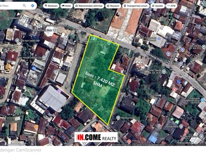 DIJUAL TANAH PINGGIR JALAN BAMBANG UTOYO PALEMBANG