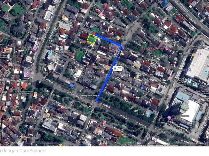 DIJUAL TANAH PUSAT KOTA JALAN VOLLEY KAMPUS TVRI PALEMBANG