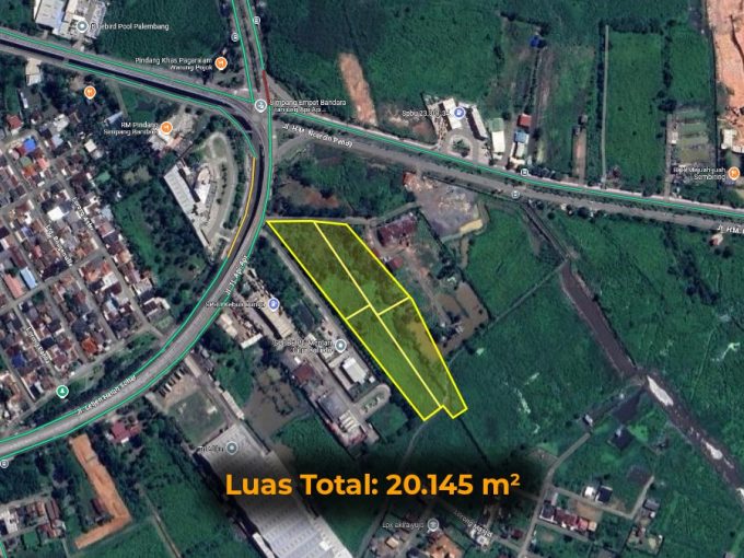 DIJUAL TANAH SIMPANG BANDARA JALAN LETJEN HARUN SOHAR PALEMBANG