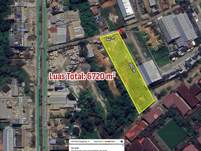 SEWA TANAH LUAS KOMPLEK CENTER PARK ALANG ALANG LEBAR PALEMBANG