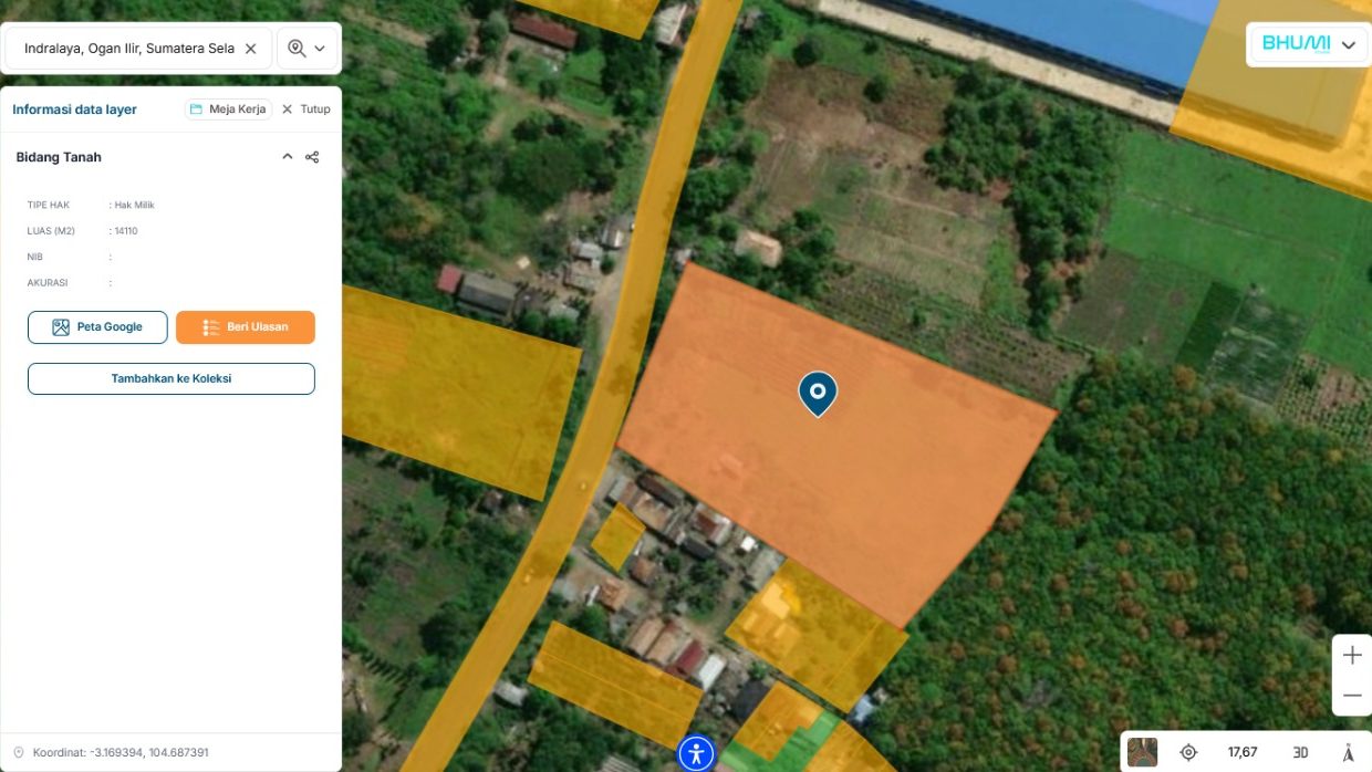DIJUAL TANAH KERAS JALAN SRIWIJAYA RAYA PALEMBANG INDRALAYA KM 26 (3)