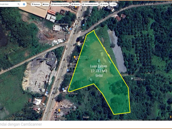 DIJUAL TANAH 1,7 HEKTAR JALAN SOEKARNO HATTA PALEMBANG