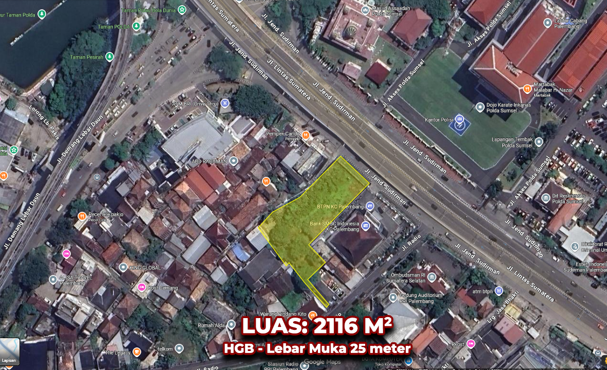 DIJUAL TANAH SUDIRMAN DEPAN POLDA PALEMBANG (1)