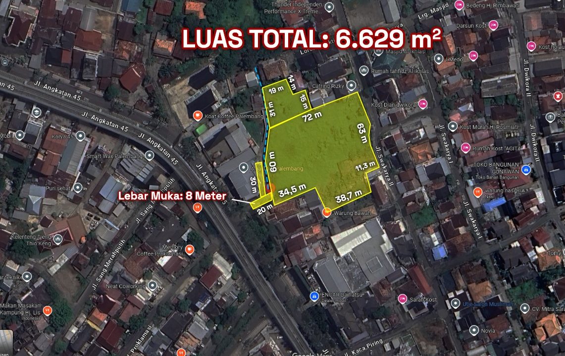 DIJUAL TANAH ANGKATAN 45 PALEMBANG (1,4)